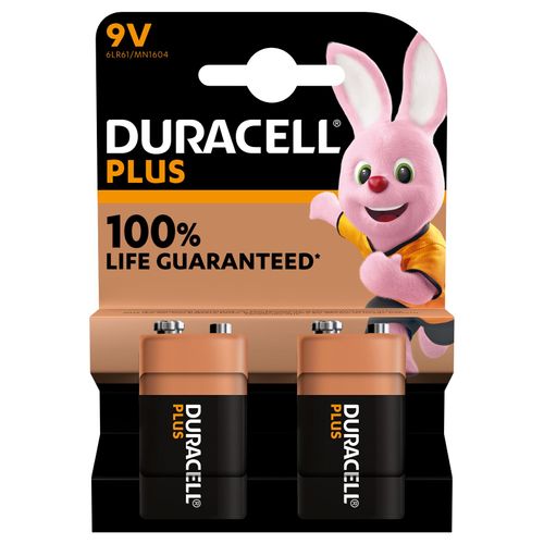 Duracell Alkaline Batterij Plus 9v 2 Stuks