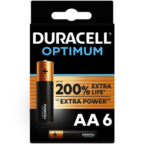 Duracell Batterij Alkaline Optimum Aa 6 Stuks