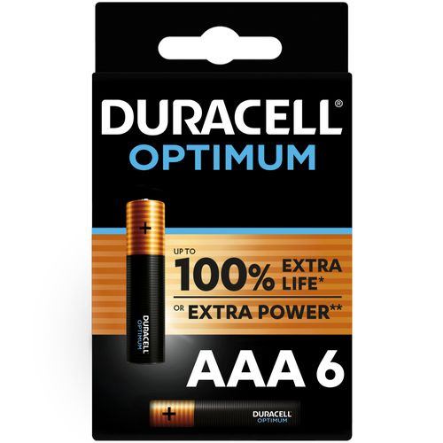 Duracell Batterij Alkaline Optimum Aaa 6 Stuks